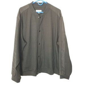 And Now This Mens XXL Black Long Sleeves Snap Fron